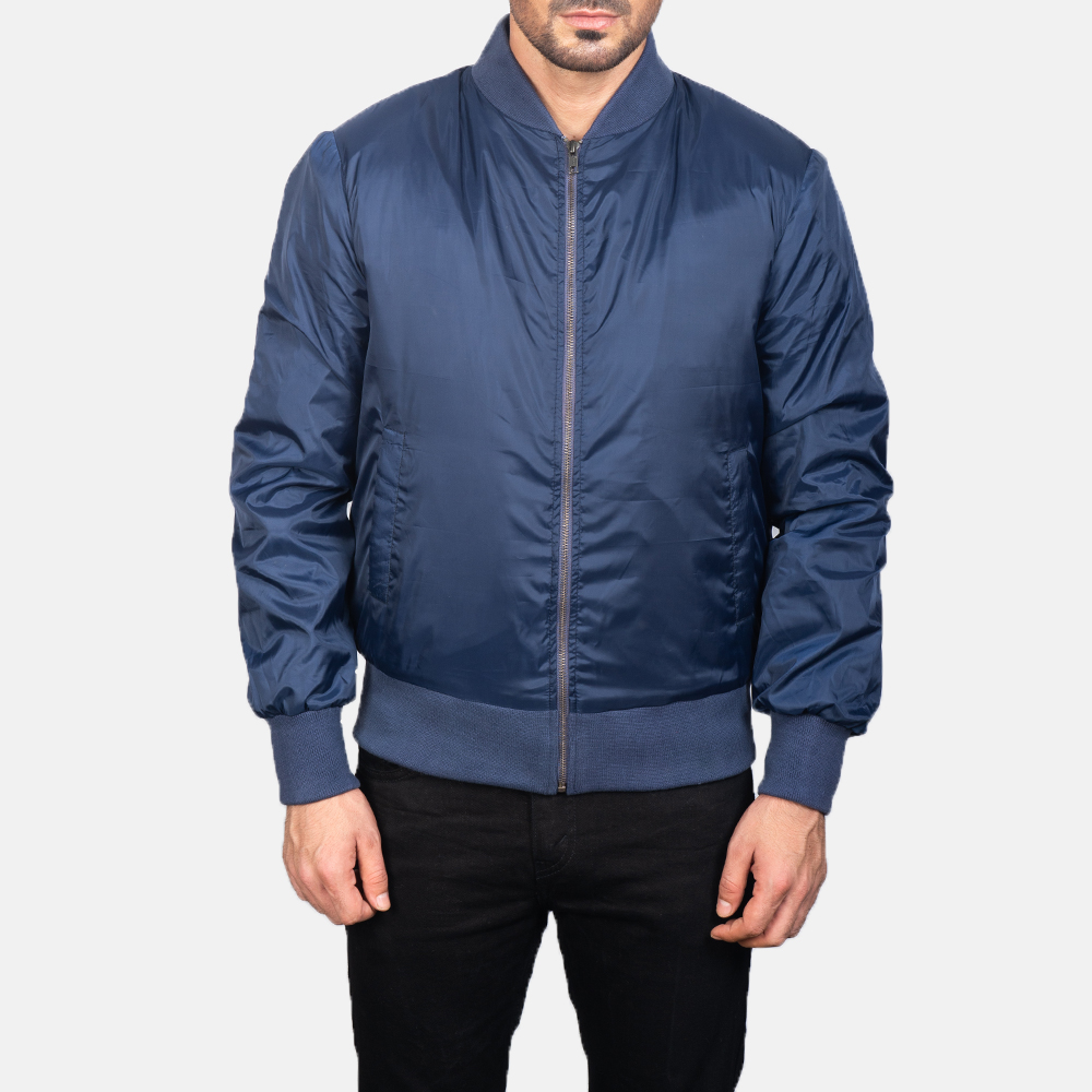 Zack Blue Bomber Jacket - Image 5