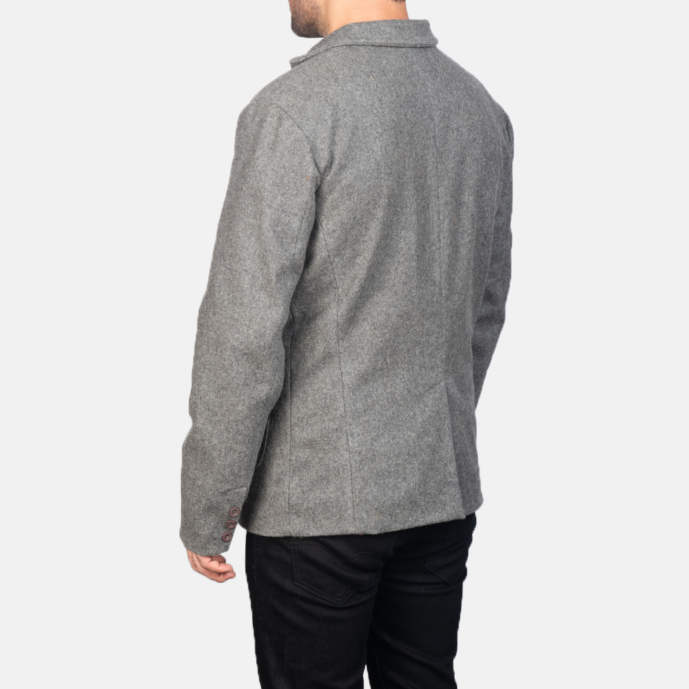 Borges Grey Wool Blazer - Image 4