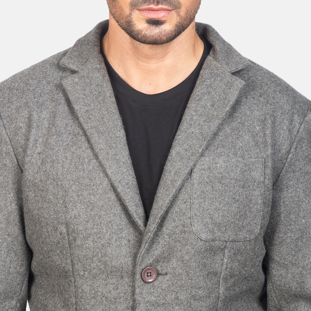 Borges Grey Wool Blazer - Image 3